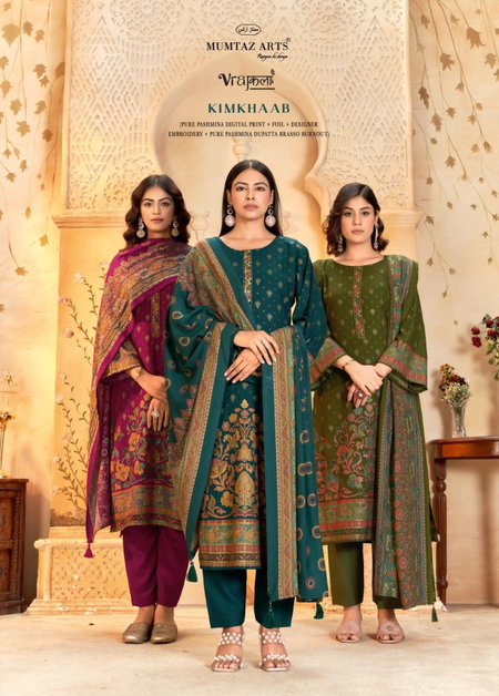 Kimkhaab By Mumtaz Viscose Printed Pashmina Dress Material Orders In India

